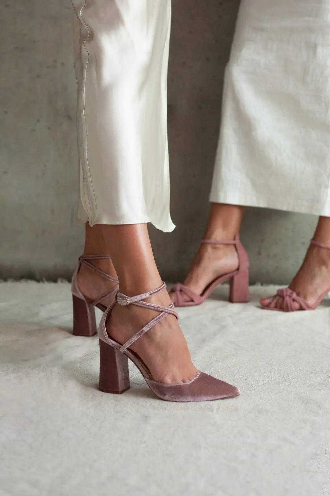 Rose Velvet Wedding Shoes for weddings