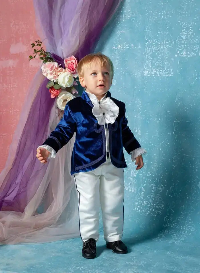 Royal Blue Velvet Prince Suit