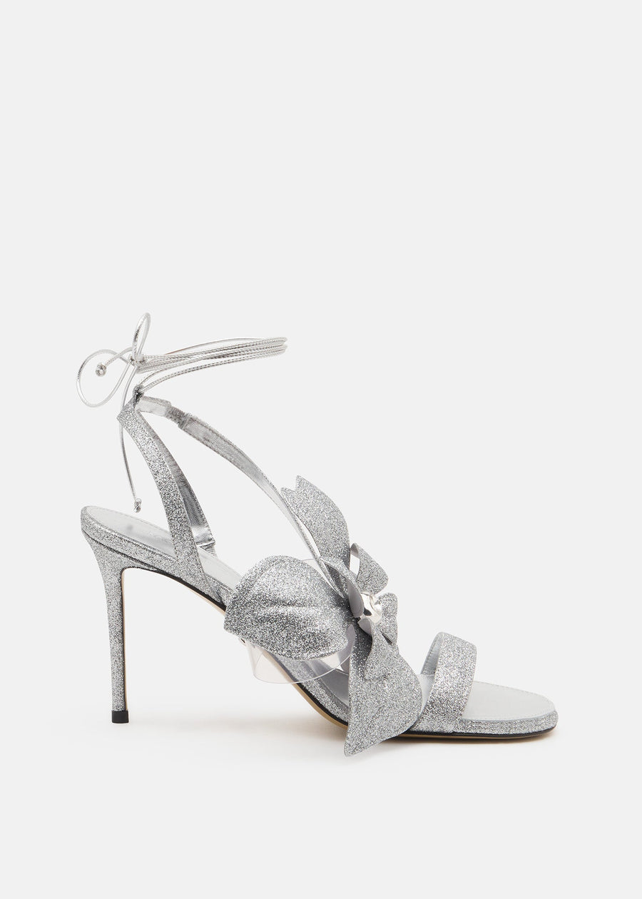 Ophelia Silver Double Bow Sandals