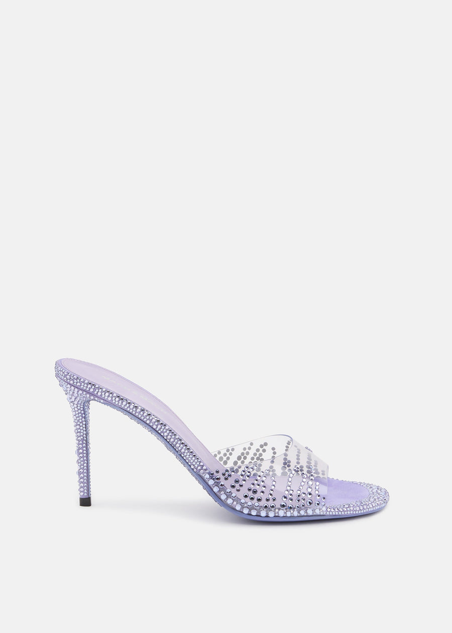 Valentina Lavender Crystal Flame Mules