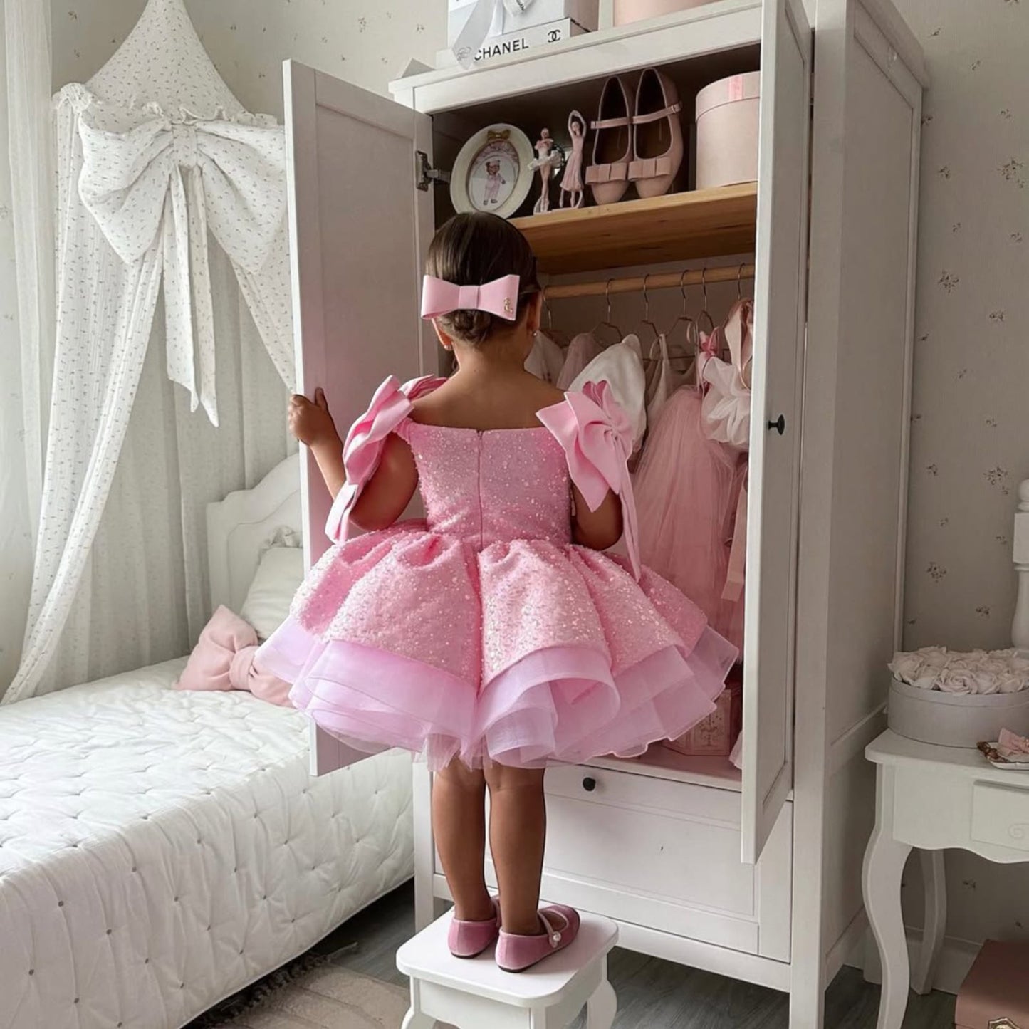 Holiday Christmas Valentines  pink dress