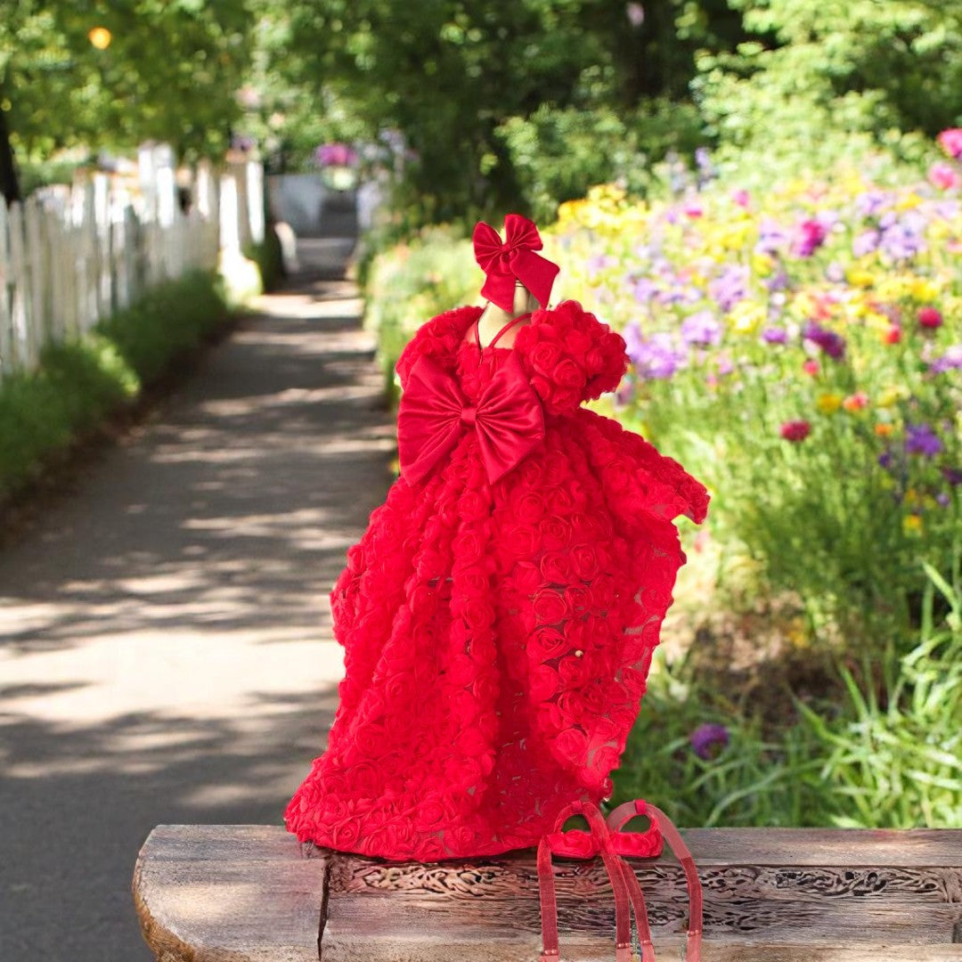 Jeremy Red Dress – detail shot