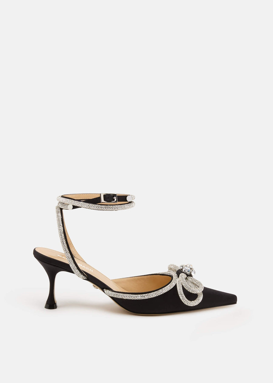Esme Black Double Bow Pumps