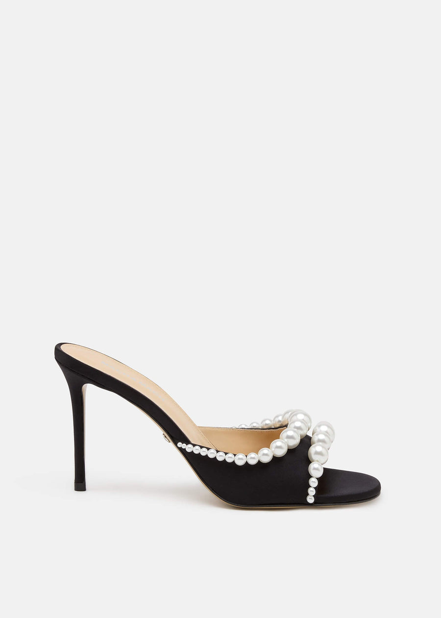 Verena Black Pearl Mules