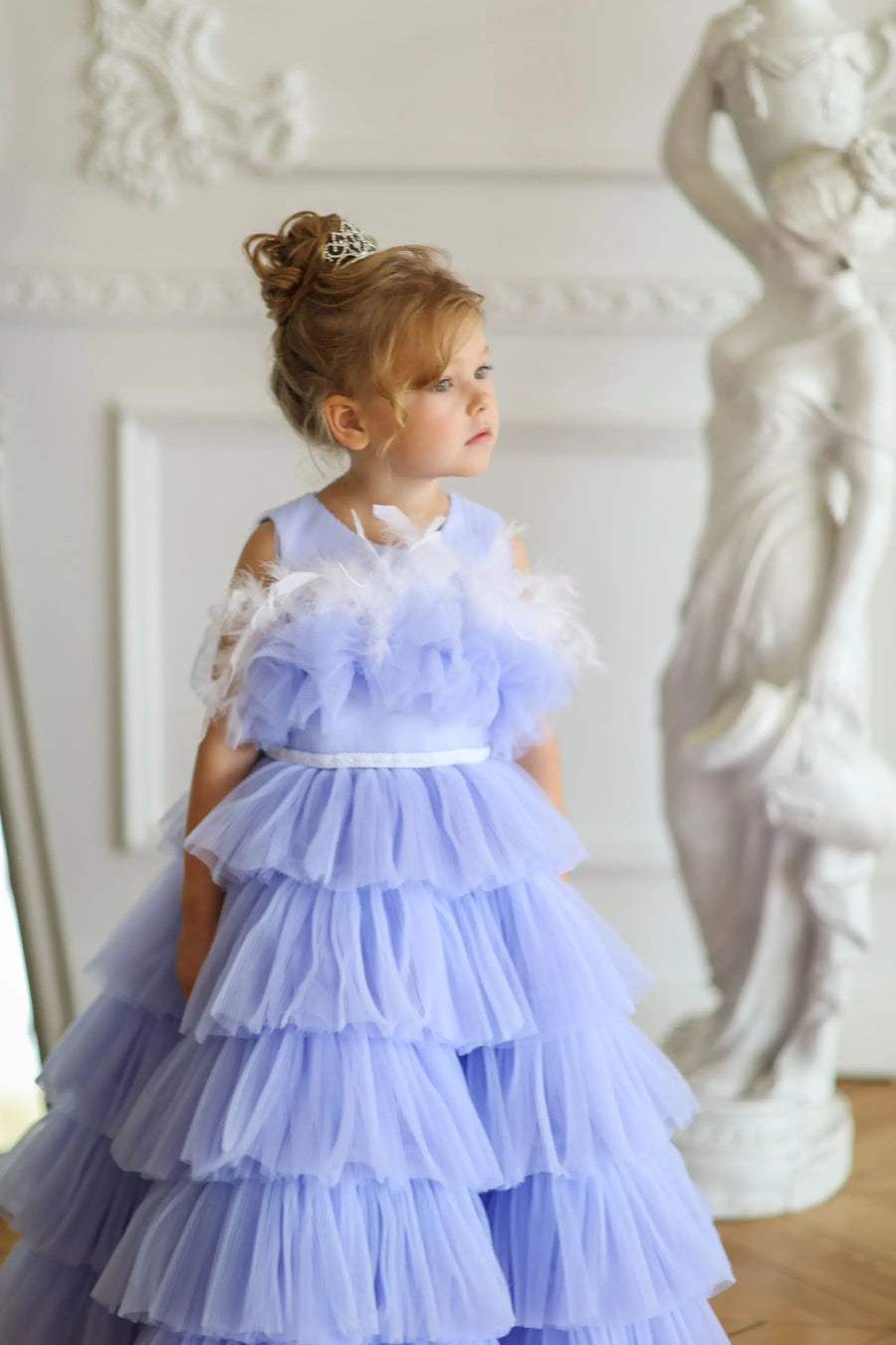 VERANO NUEVA TEMPORADA ENCAJE FIESTA NIÑA AZUL LOLA