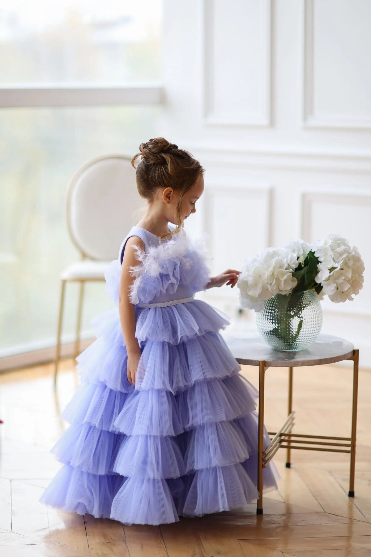Summer Lace Girl Party Dress in blue (Lola) - photo 4
