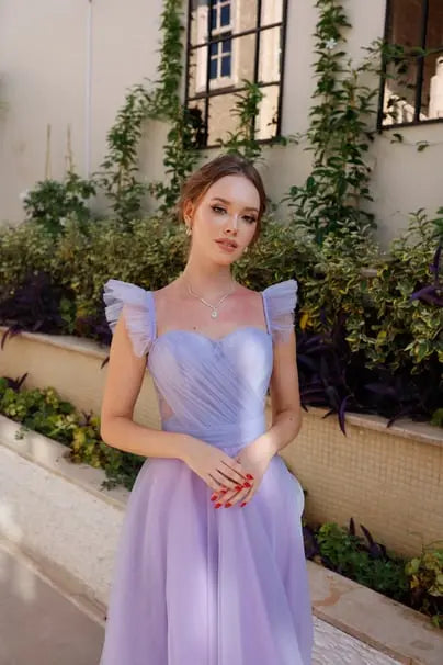 Sofia Lilac Special Design Evening Dress Tulle Dress – styled look