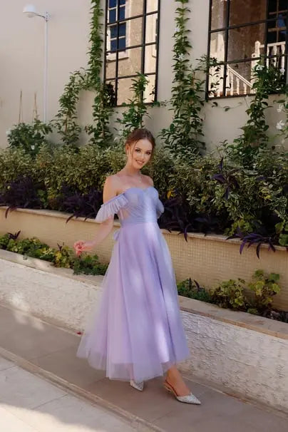 Sofia Lilac Special Design Evening Dress Tulle Dress – photo 13