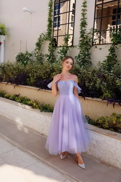 Sofia Lilac Special Design Evening Dress Tulle Dress – photo 16