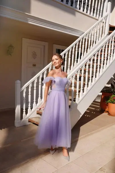 Sofia Lilac Special Design Evening Dress Tulle Dress – photo 17