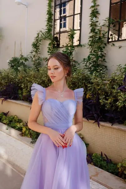 Sofia Lilac Special Design Evening Dress Tulle Dress – photo 20