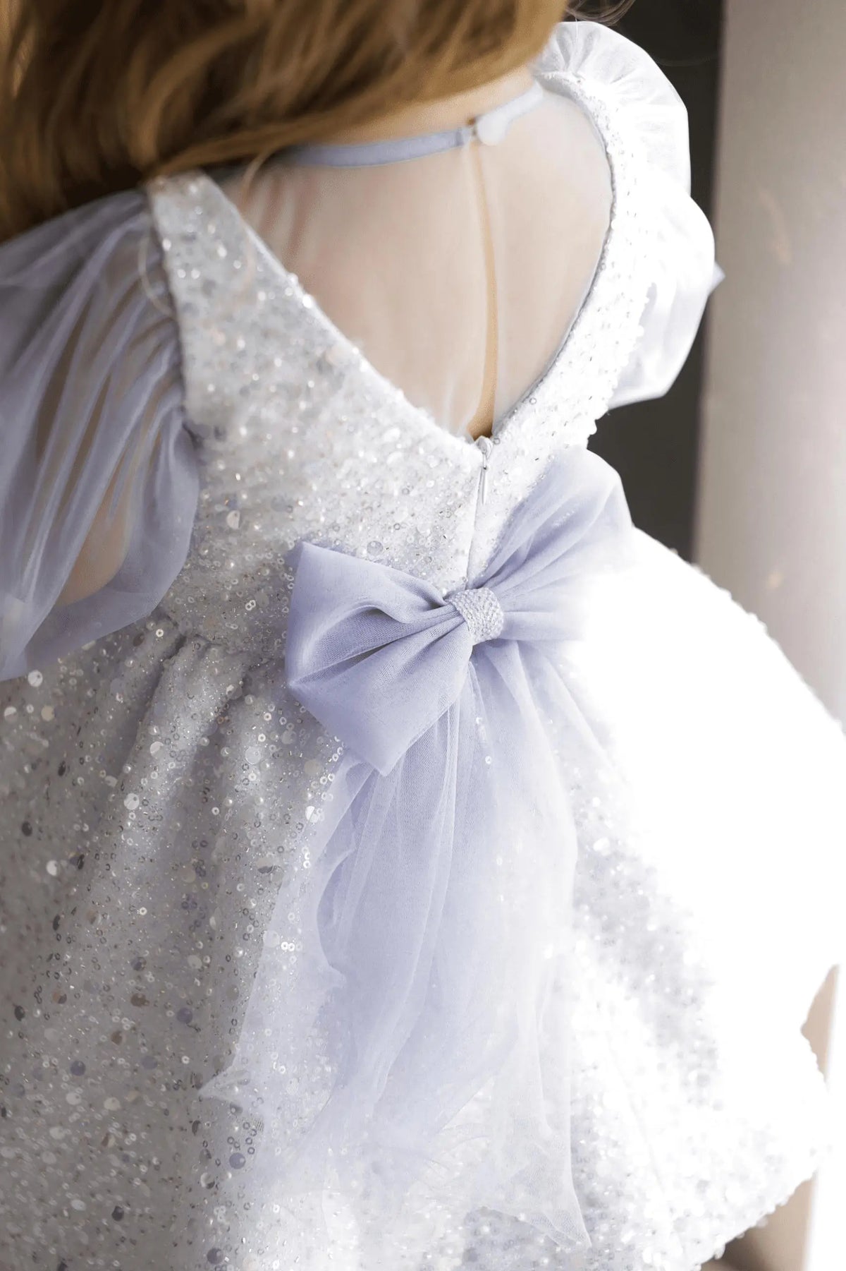 The Allium Dress – Lavender – close-up