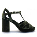 Emerald Green Satin Heels Women