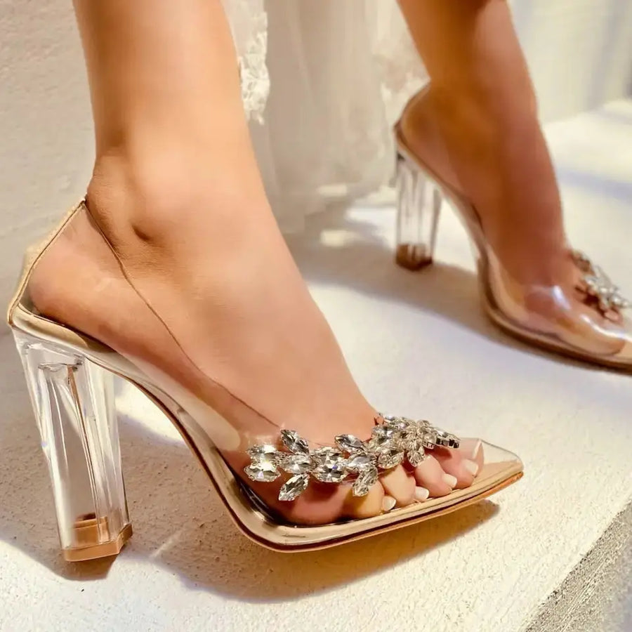 White Bridal Sandal María Model