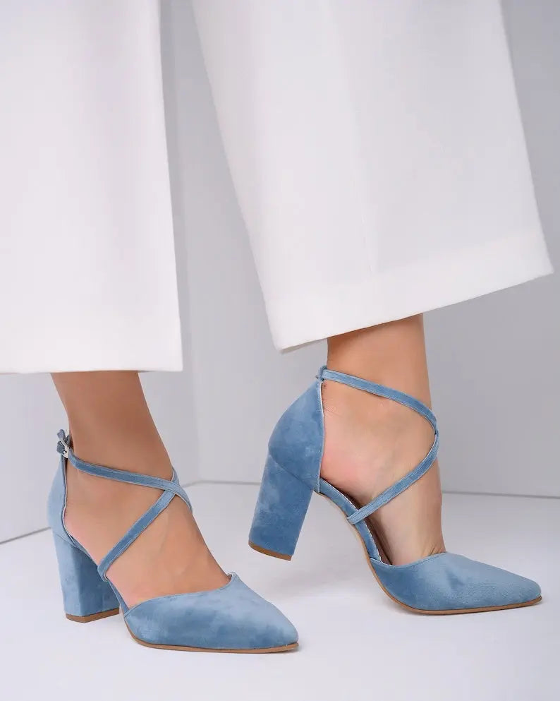 Wedding Shoes For Bride Blue
