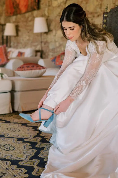 Wedding shoes for bride blue Sample Product