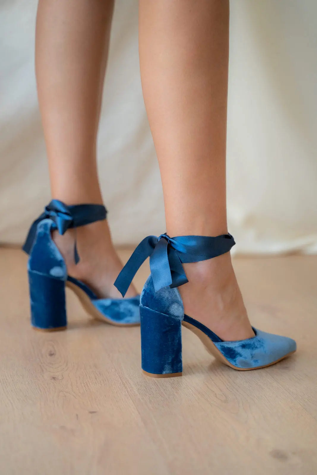Zapatos De Novia Con Lazada (Blue)