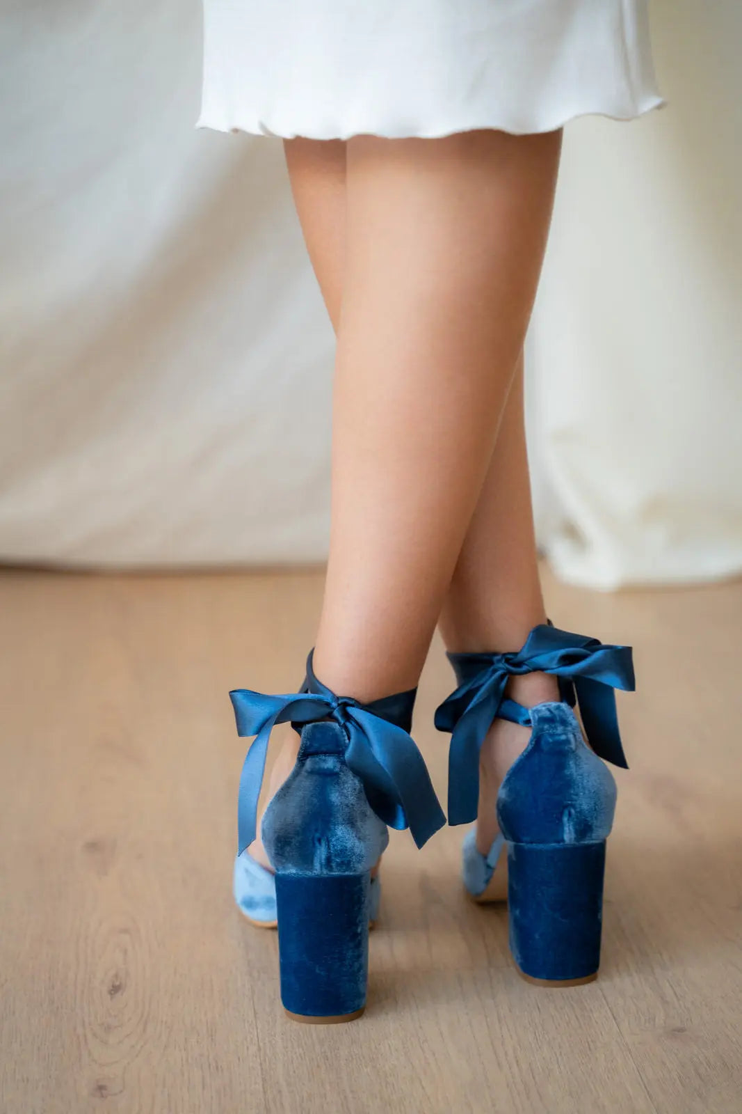 Zapatos De Novia Con Lazada (Blue) – full outfit view