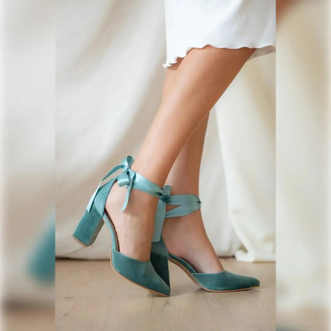 Zapatos De Novia Con Lazada (Blue 2) – photo 8