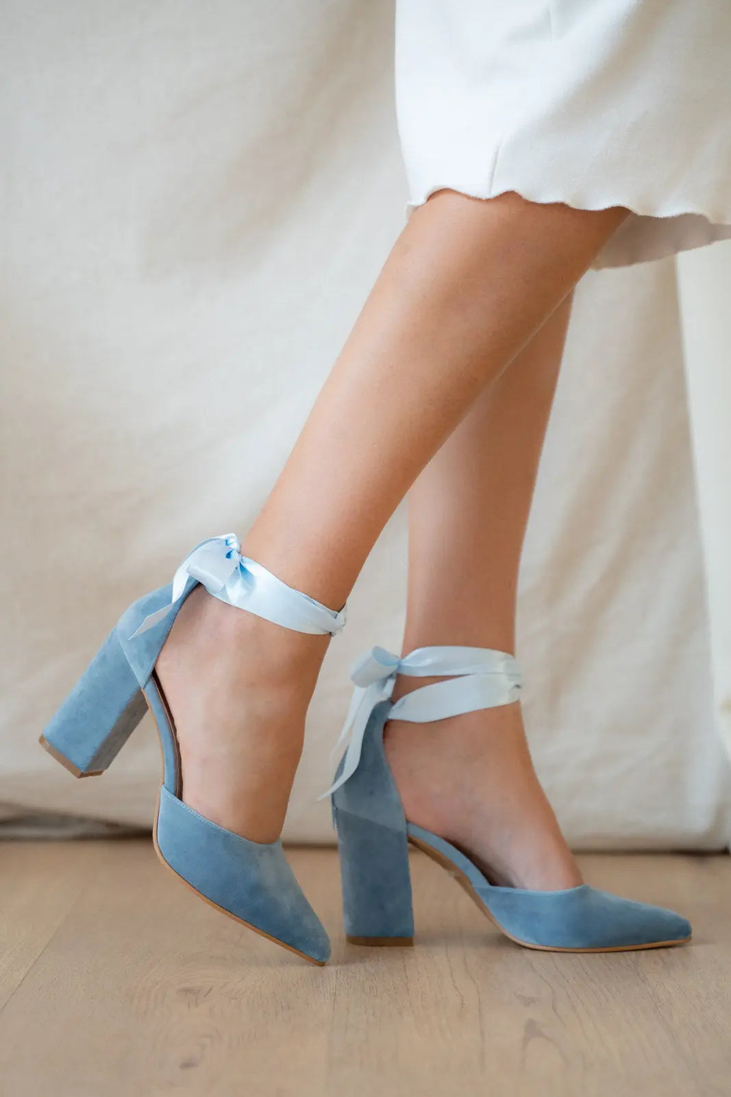 Zapatos De Novia Con Lazada (Blue 2)