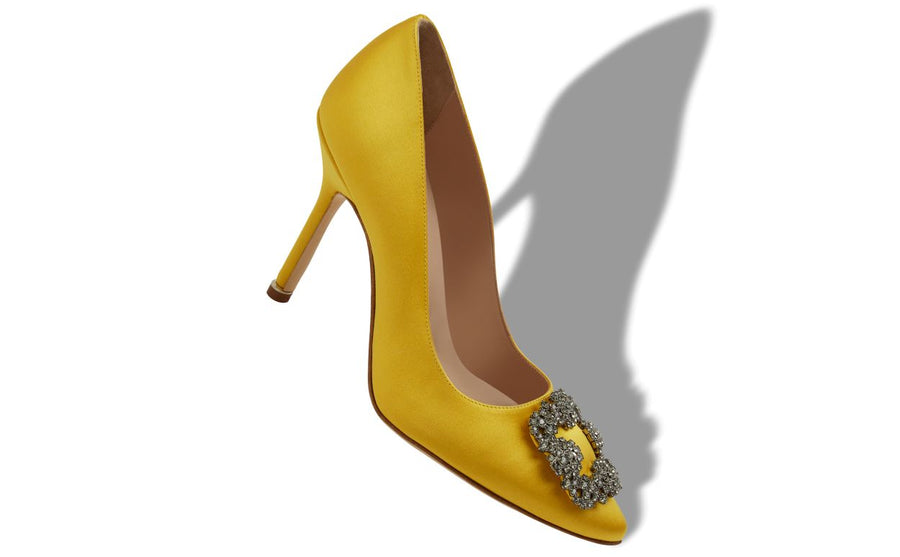 Vivienne Belle Yellow Jewel Buckle Pumps