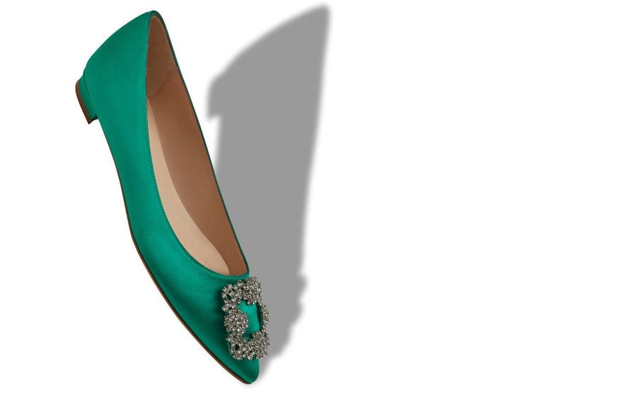 Rosalie Crown Green Jewel Buckle Pumps