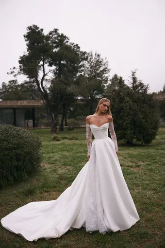 Aston Lace Off Shoulder Wedding Dress | SimmiUnique