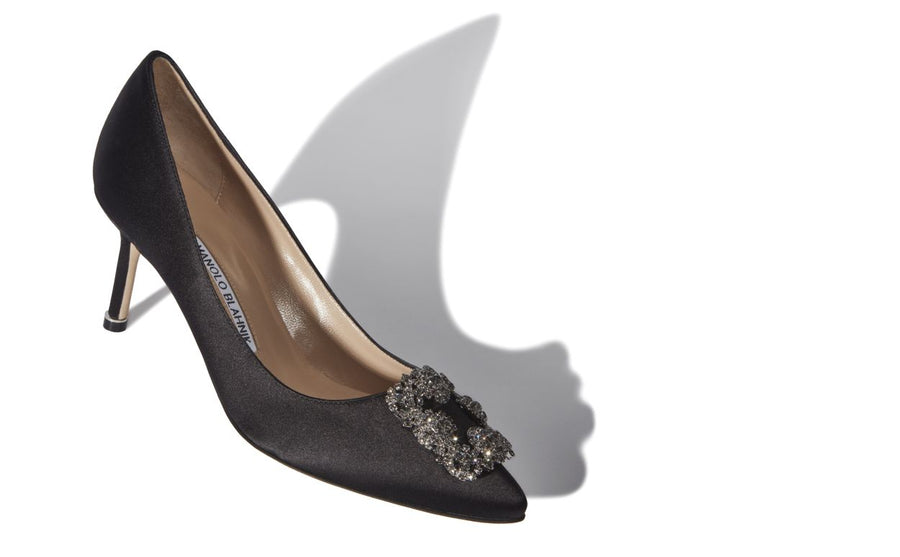 Marielle Belle Black Jewel Buckle Pumps