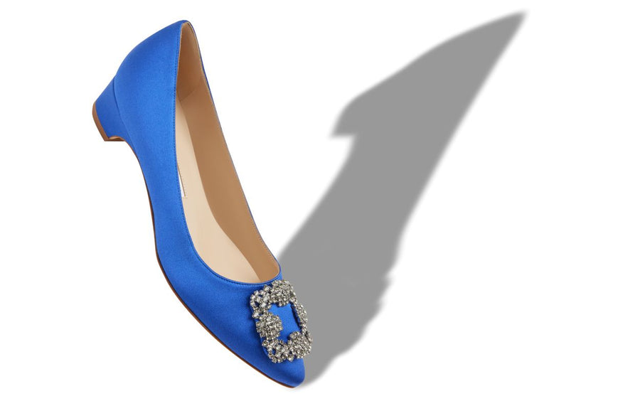 Estelle Muse Blue Jewel Buckle Pumps