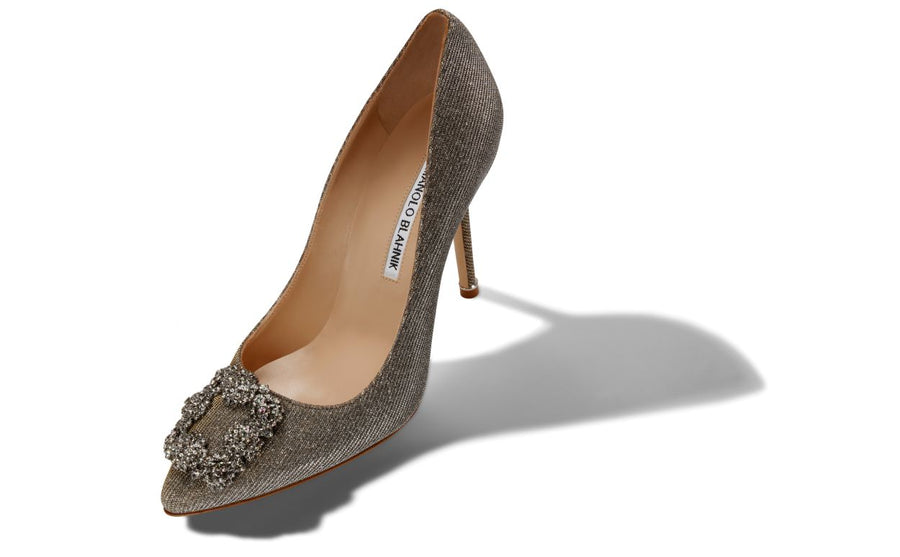 Isadora Crown Gold Jewel Buckle Pumps