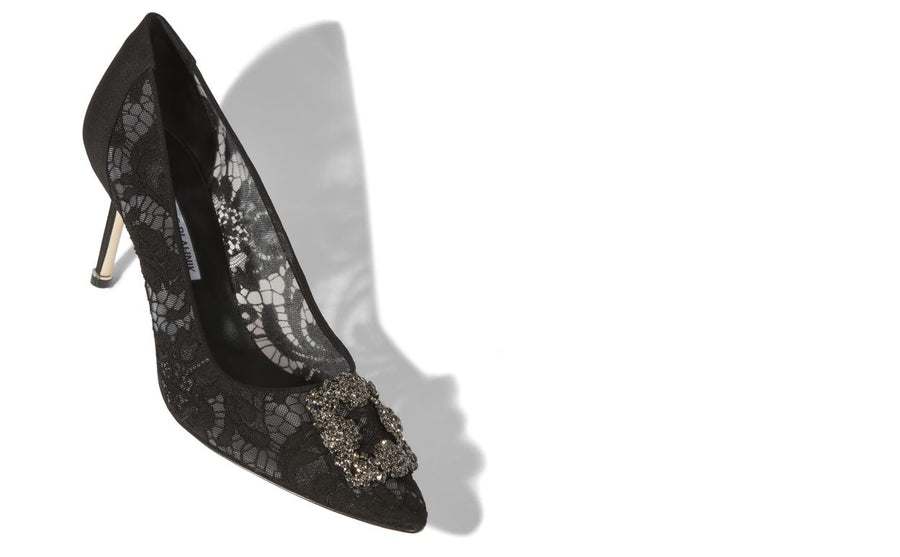 Ophelia Élan Black Jewel Buckle Pumps