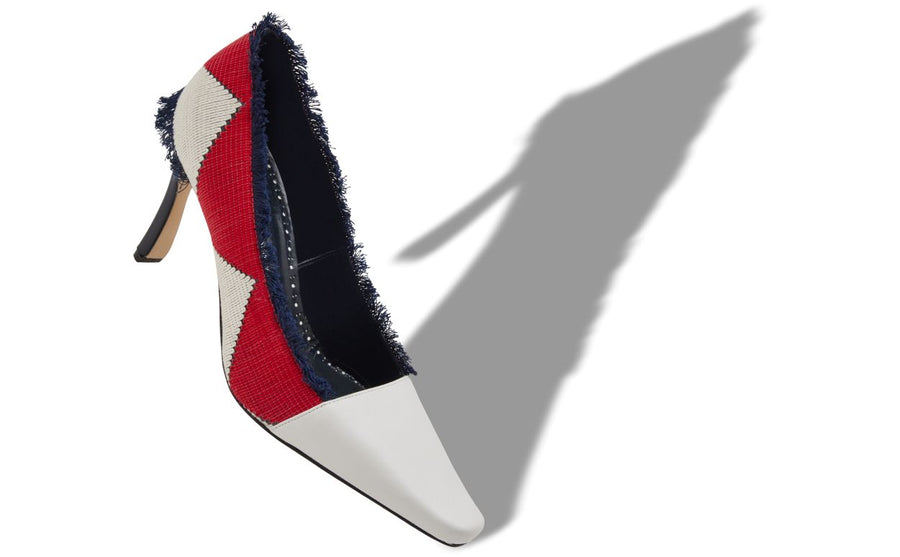 Anastasia Pearl Red Almond Toe Pumps