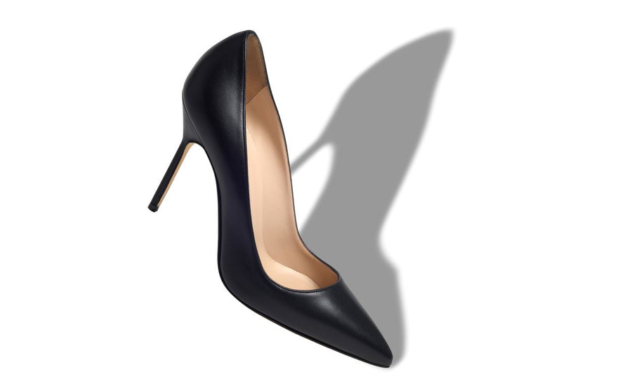 Estelle Flame Black Pointed Toe Pumps