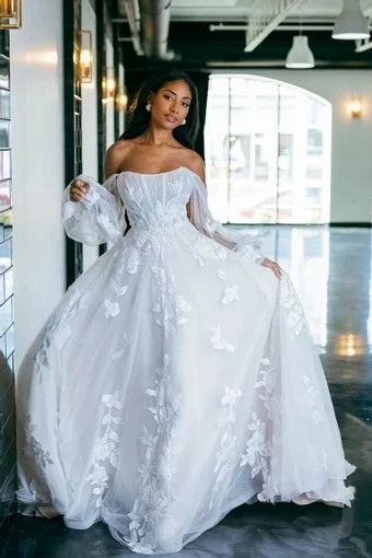 Aurelia Wedding Dress, luxury bridal gown, additional product image 2 by SimmiUnique