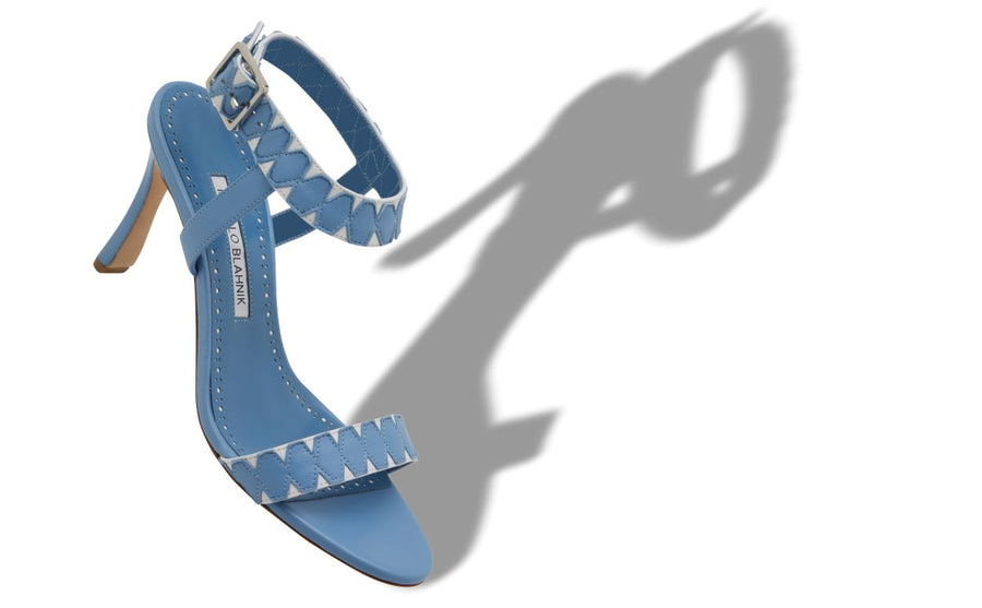 Valentina Rose Blue Ankle Strap Ankle-Strap Shoes