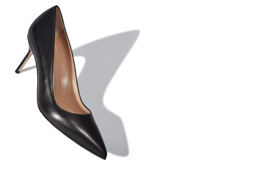 Odette Belle Black Pointed Toe Pumps