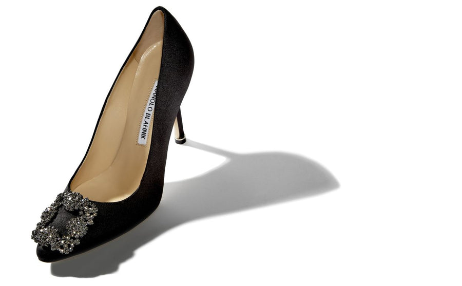 Lunette Belle Black Jewel Buckle Pumps