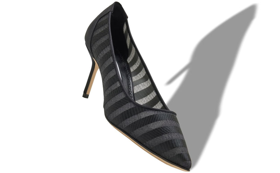 Adriana Pearl Black Pointed Toe Pumps