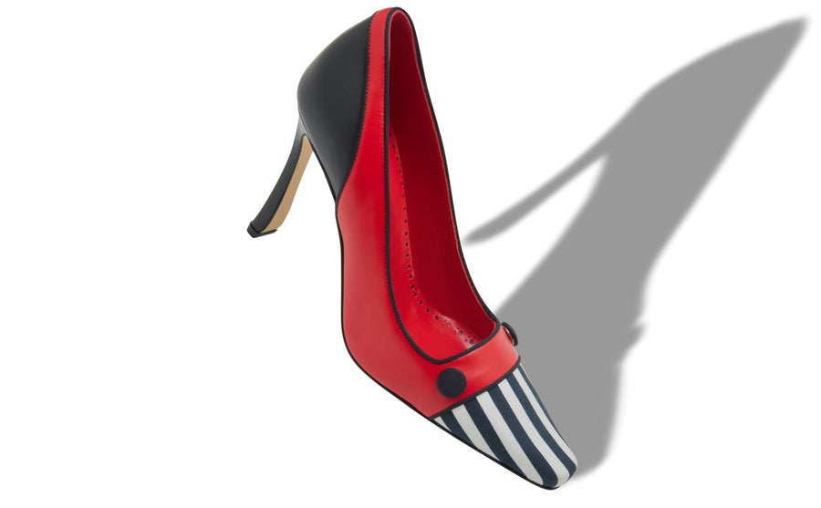Noelle Pearl Red Button Detail Pumps