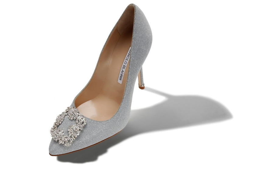 Cressida Crown Silver Jewel Buckle Pumps