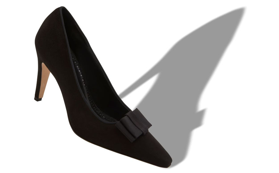 Rosalie Lace Black Bow Detail Pumps