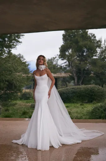 Everett Lace Basque Waist Wedding Dress | SimmiUnique