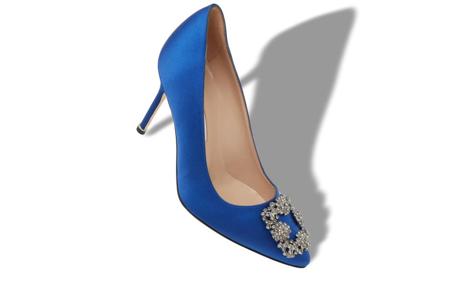Magnolia Belle Blue Jewel Buckle Pumps