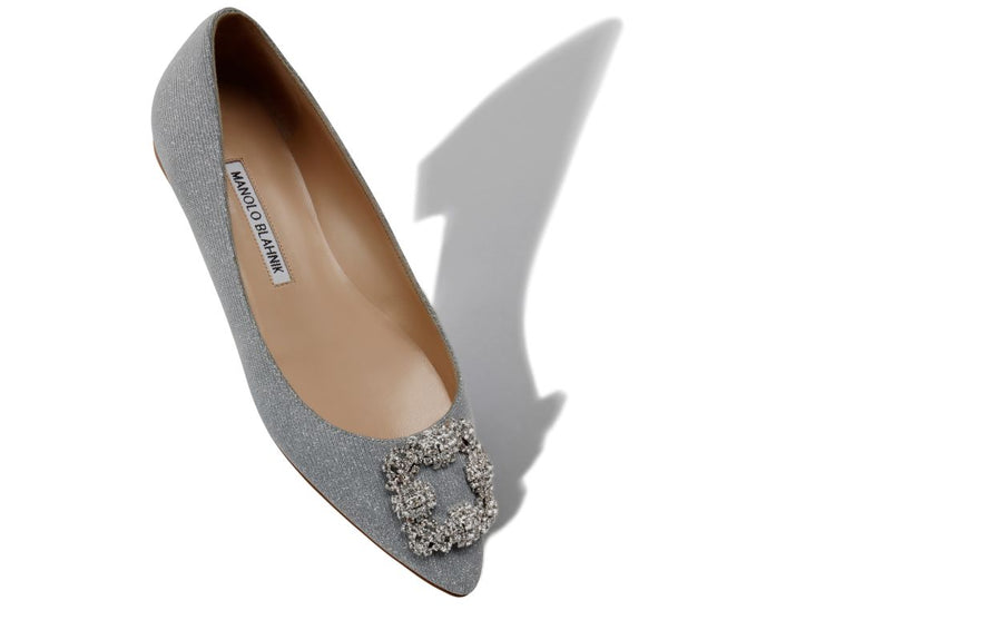Seraphina Dawn Silver Jewel Buckle Pumps