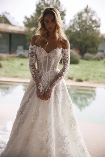Hugo Lace A-Line Wedding Dress | SimmiUnique