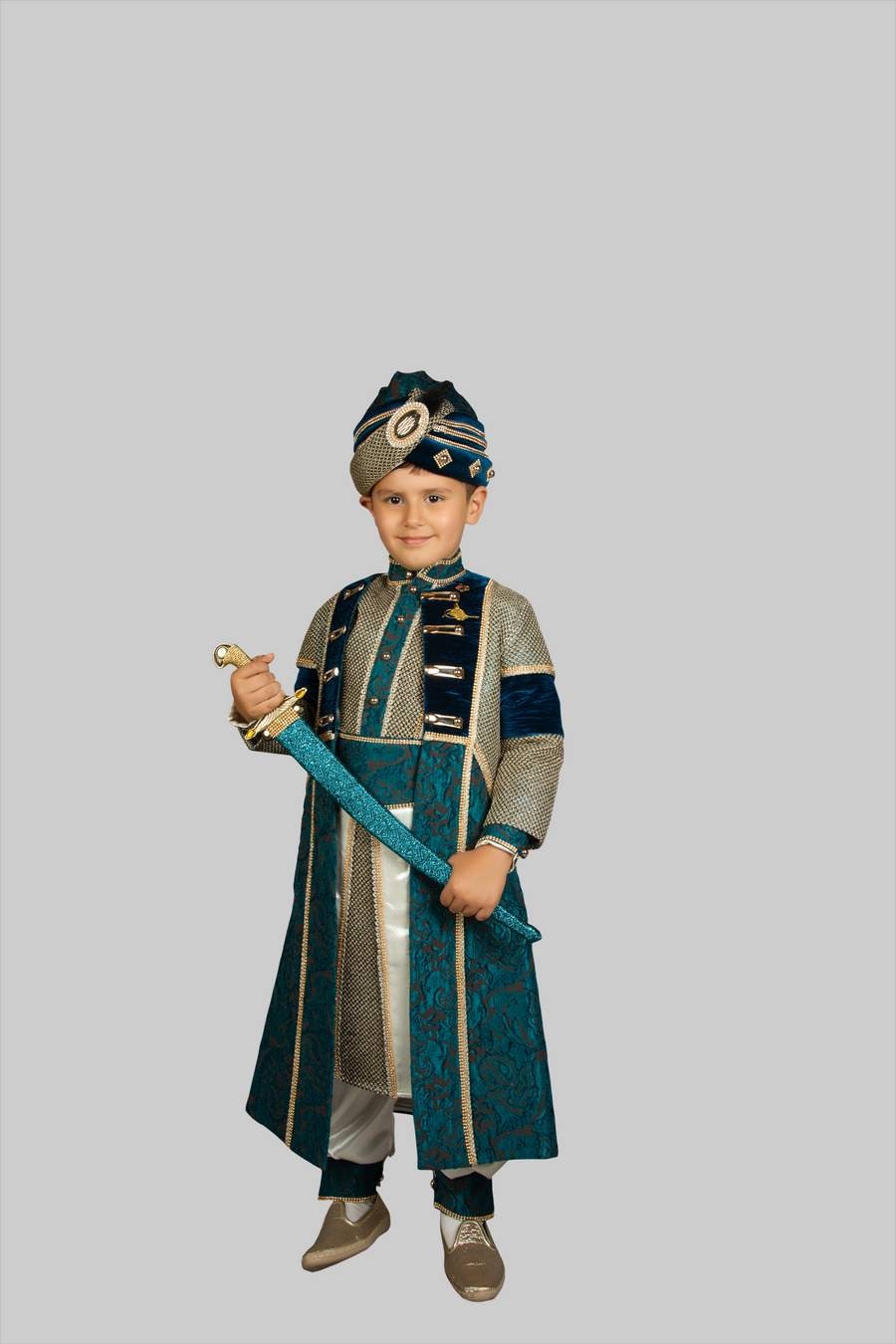 Boy Prince Ottoman Caftan Costume: Newborn Special Day Suit – side view