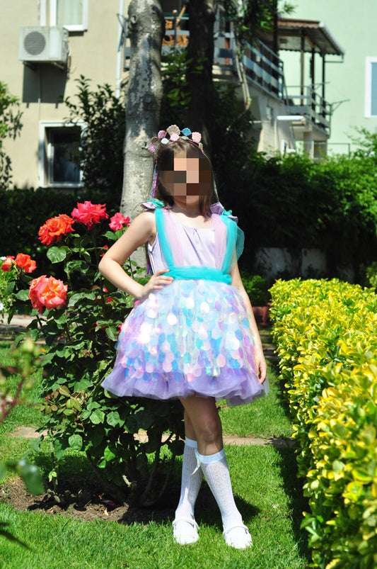 Handmade Mermaid Costume: Baby Girl Party Dress