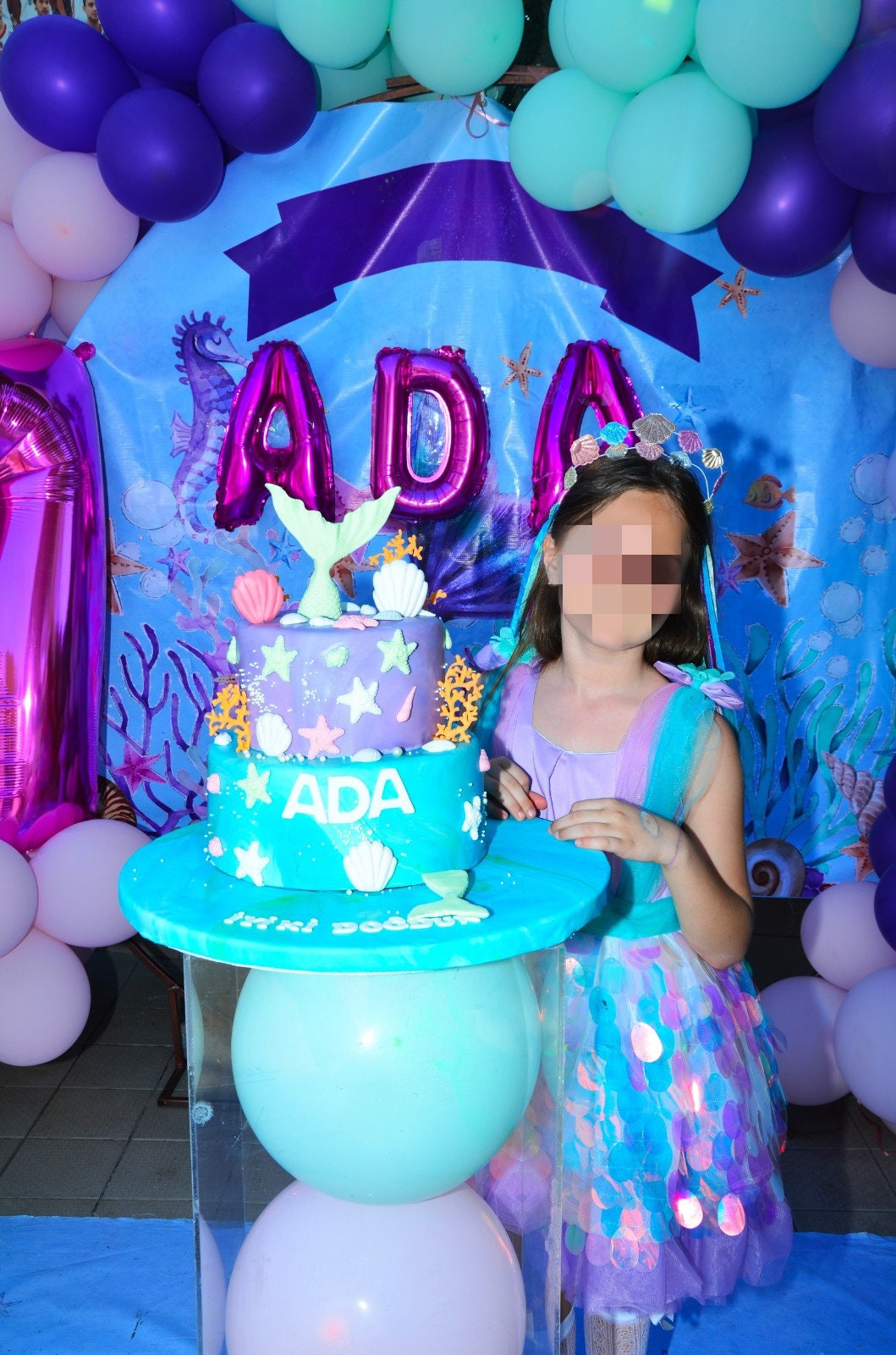 Handmade Mermaid Costume: Baby Girl Party Dress