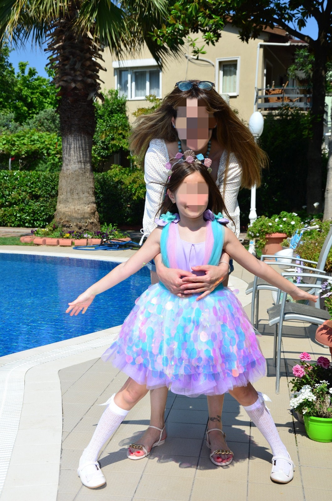 Handmade Mermaid Costume: Baby Girl Party Dress