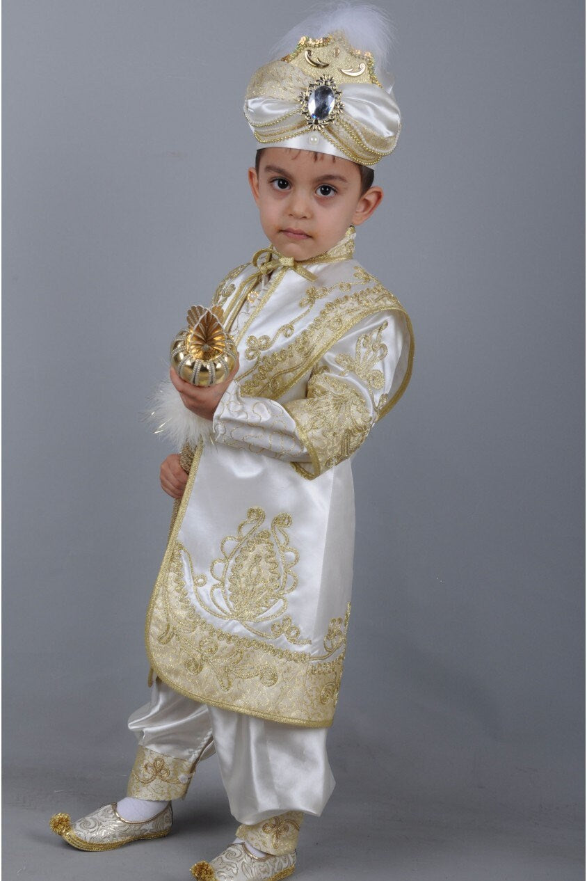 Prince Charming Costume: Embroidered King Suit, Birthday Outfit – detail shot